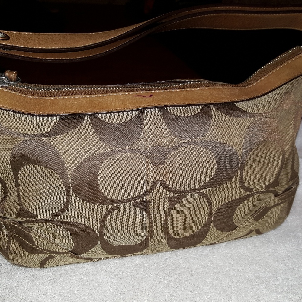 Coach Signature E/W soft duffle purse